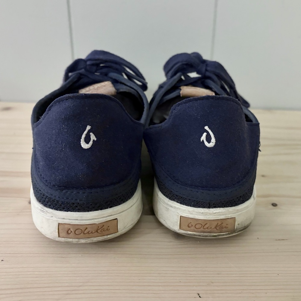 OluKai Pehuea Lī Navy Sneakers Mesh Convertible Comfort Women’s 9 - Picture 6 of 8